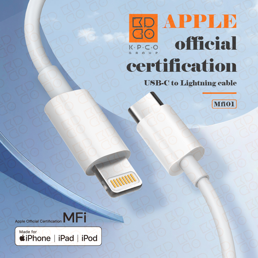 დამტენი კაბელი Type-C-Lighting LDNIO 1m (Model: MFI-01) Apple Officail MFi Cable Made for iPhone/iPad/iPod (EAN: 6933138601518)