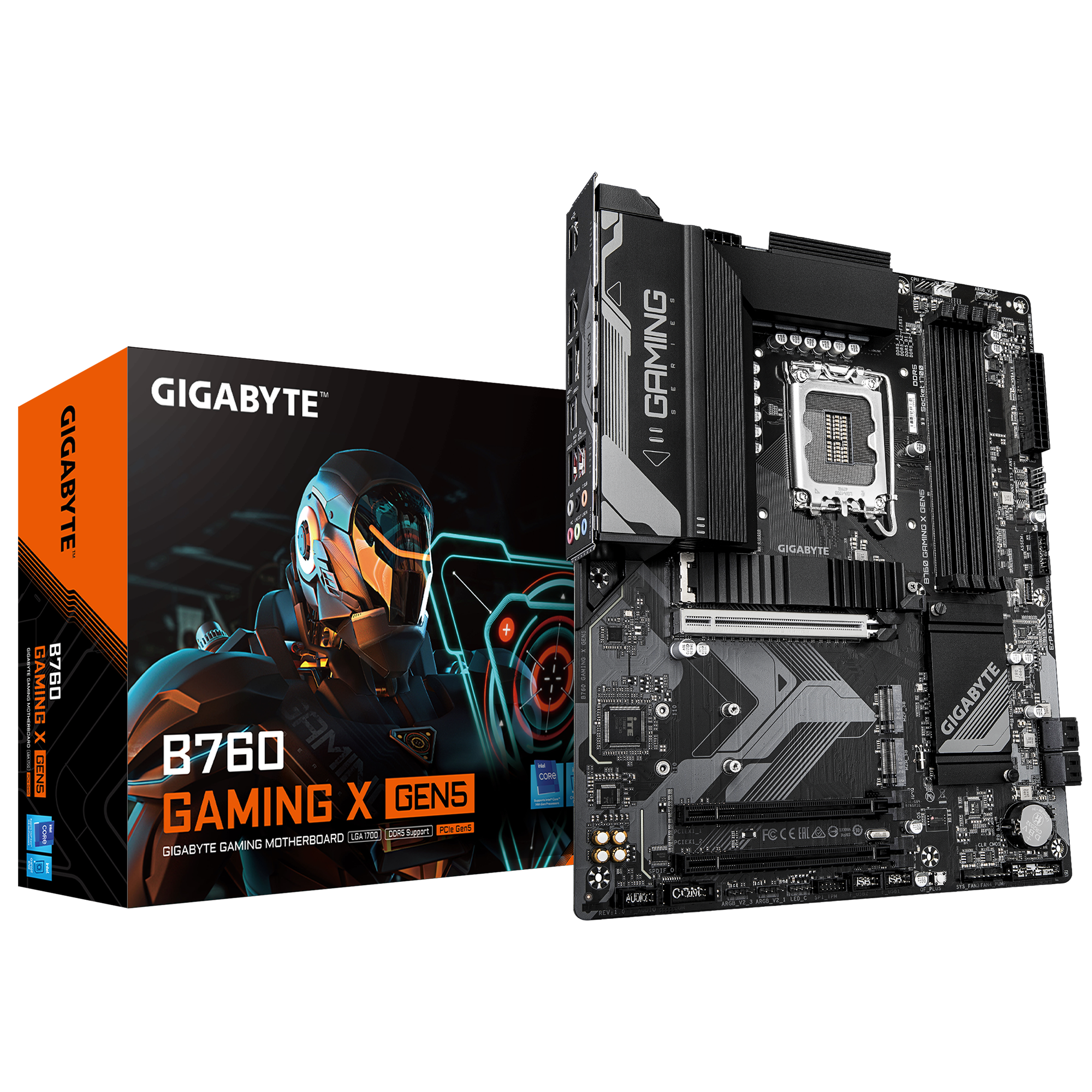 დედადაფა Gigabyte B760 GAMING X GEN5 ATX, LGA 1700 socket, Intel B760 chipset, 4xDDR5, PCI-E 5.0, 3xM.2, network: 2.5 Gbps, HDMI, DisplayPort