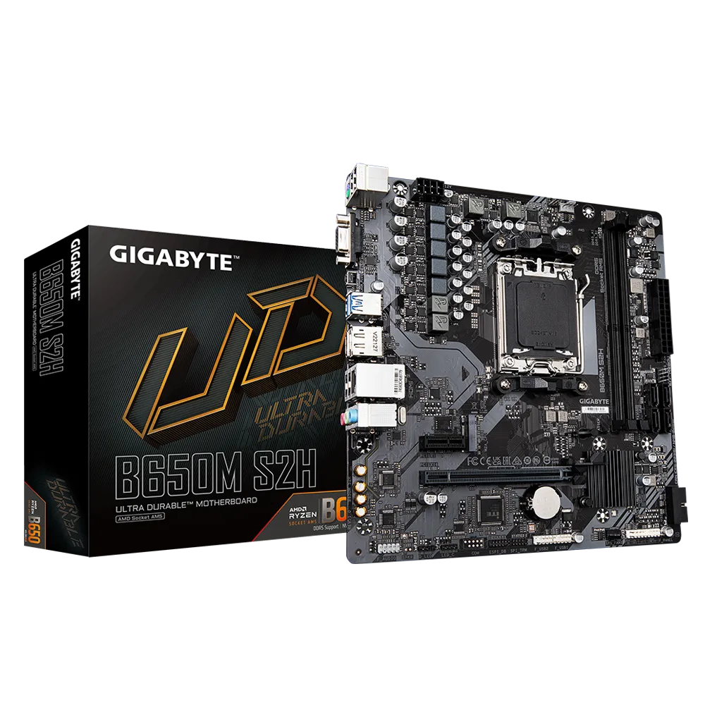 დედადაფა GIGABYTE Motherboard B650M S2H sAM5 B650 2xDDR5 M.2 HDMI DP mATX (B650M_S2H)