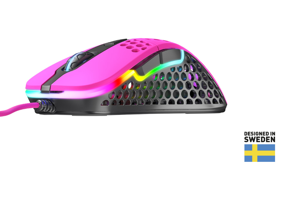 ULTRA-LIGHT Gaming მაუსი Mouse XTRFY M4 RGB PINK (XG-M4-RGB-PINK) | Connection:
USB-A, Sensor:
Optical Pixart 3389, 69 g (excluding cable)