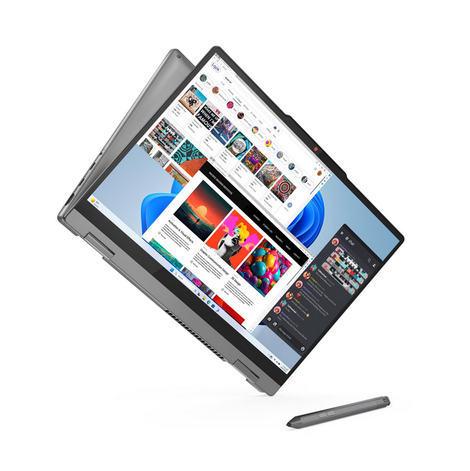 ლეპტოპი Lenovo IdeaPad 5 2-in-1 14IRH9 (Model: 83KX007VRK) | 14" WUXGA (1920x1200) IPS 300nits Glossy, 45% NTSC, 60Hz, TÜV Low Blue Light, Glass, Touch |  Intel Core i5-13420H, 8C / 12T, P-core up to 4.6GHz, E-core up to 3.4GHz, 12MB Intel Smart Cache | 16GB Soldered LPDDR5x-5200 | 512GB SSD M.2 2242 PCIe 4.0x4 NVMe | Integrated Intel UHD Graphics | 2Y rW