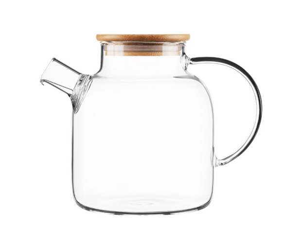 ჩაიდანი Ardesto Teapot Gemini 1500ml, borosilicate glass, bamboo, transparent AR3015GBM