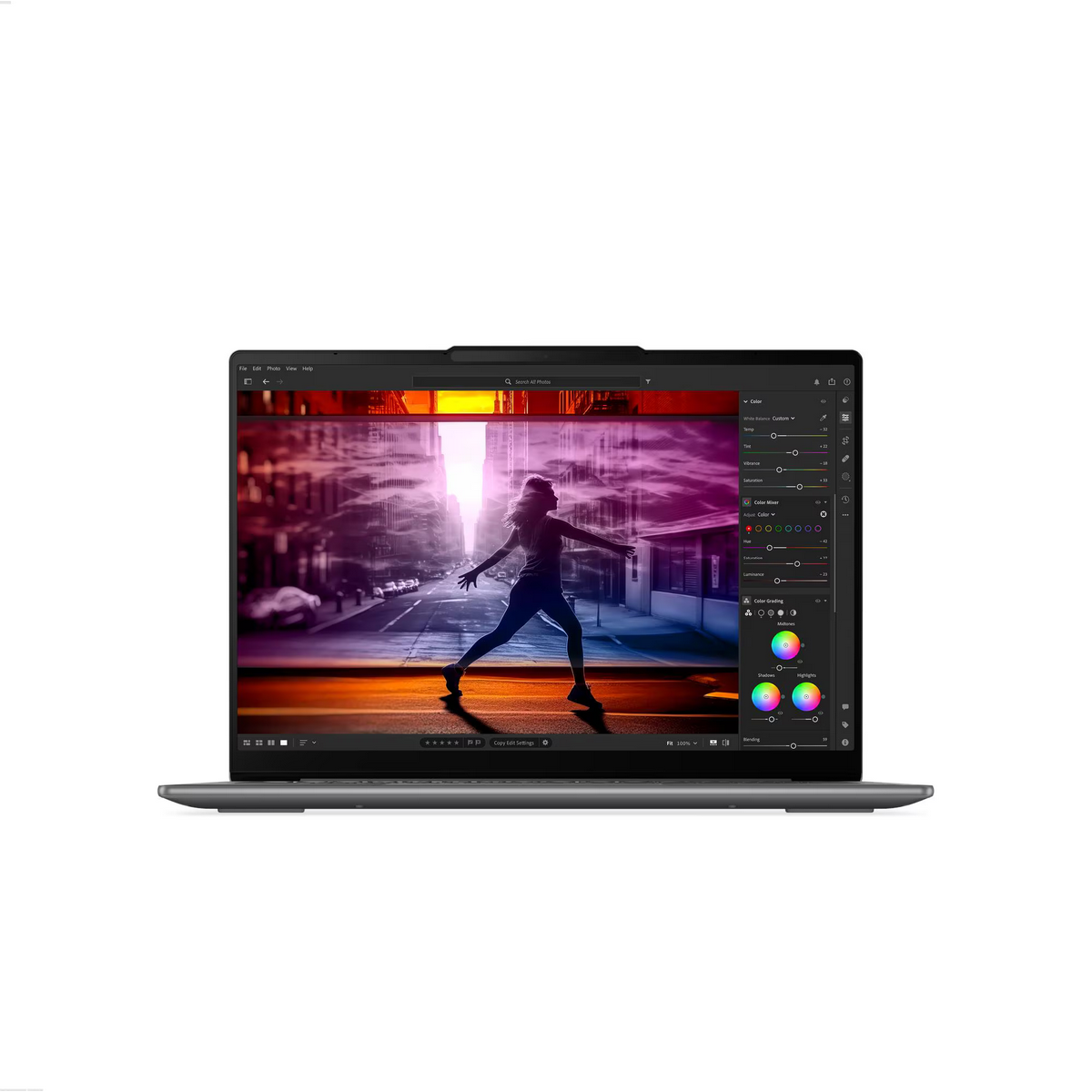 ნოუთბუქი Lenovo Yoga Slim 7 14IMH9 (Model: 83CV00AARK) | 14" WUXGA (1920x1200) OLED 400nits Glossy, 100% DCI-P3, 60Hz | Intel Core Ultra 5 125H, 14C (4P + 8E + 2LPE) / 18T, Max Turbo up to 4.5GHz, 18MB Intel Smart Cache | RAM 16GB Soldered LPDDR5x-7467 | 512GB SSD M.2 2242 PCIe 4.0x4 NVMe | Integrated Intel Arc Graphics  | 2YrW