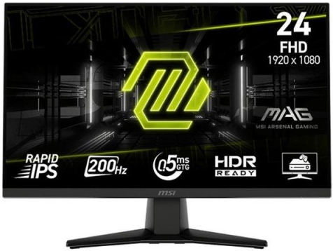 MSI Monitor 23.8" MAG 242F HDMI, DP, Audio, IPS, 200Hz, 0.5ms, sRGB 115%, FreeSync