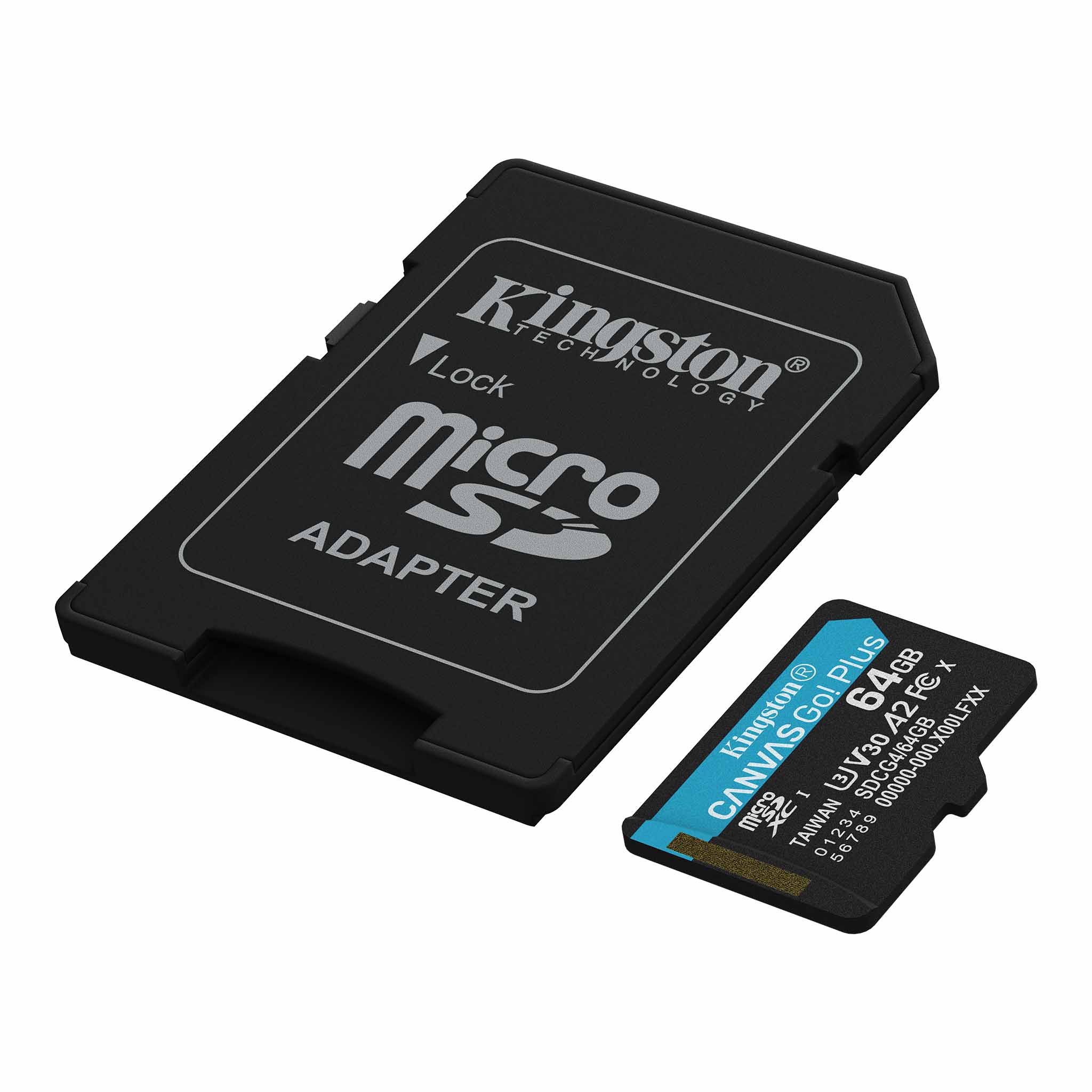 ფლეშ მეხსიერების ბარათი Kingston 64Gb (SDCG4/64GB) Canvas Go! Plus microSD memory card +adapter
