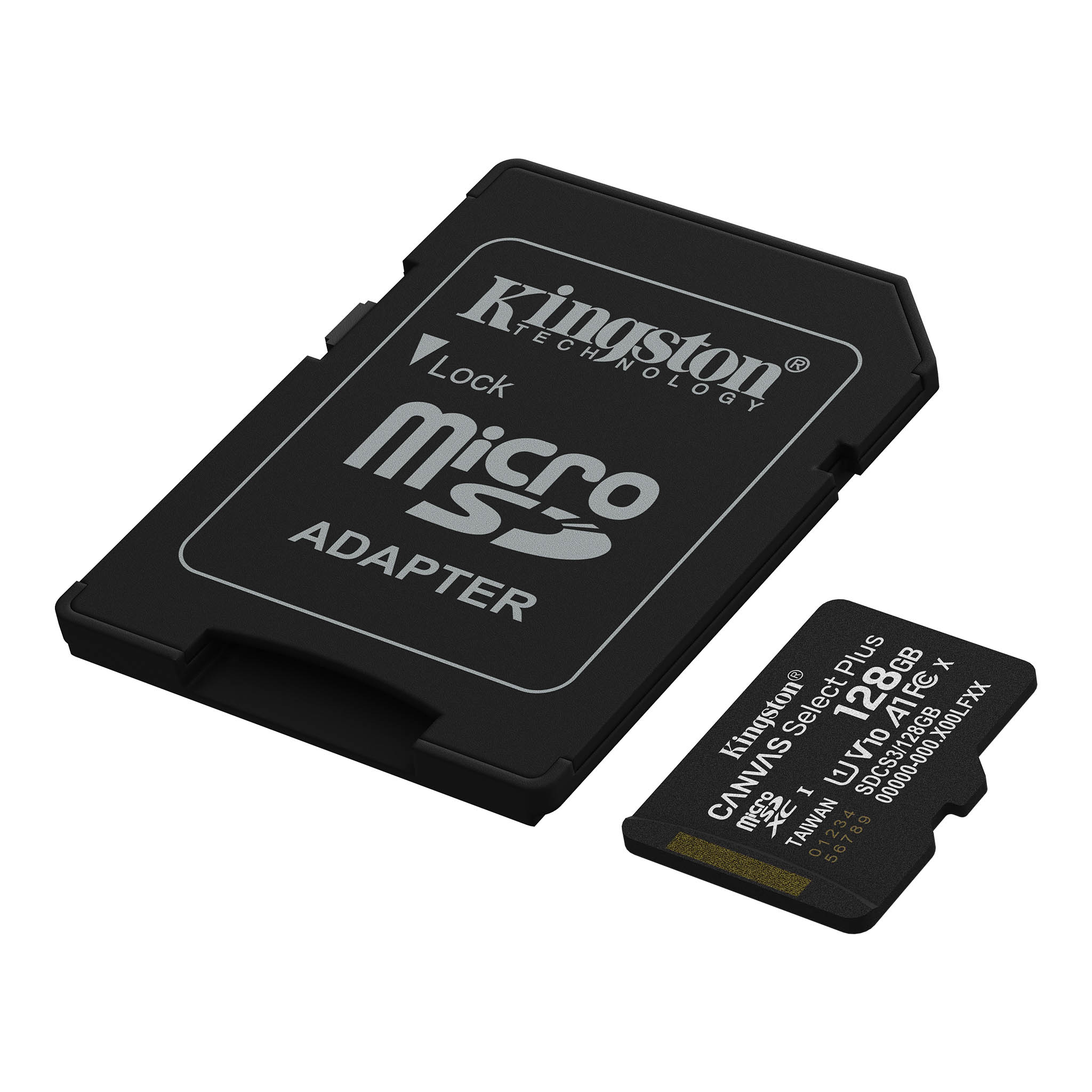 ფლეშ მეხსიერების ბარათი Kingston 128Gb Canvas Select Plus microSD memory card (SDCS3/128GB) | Up to 150MB/s | Class 10, UHS-I, U1, V10, A1