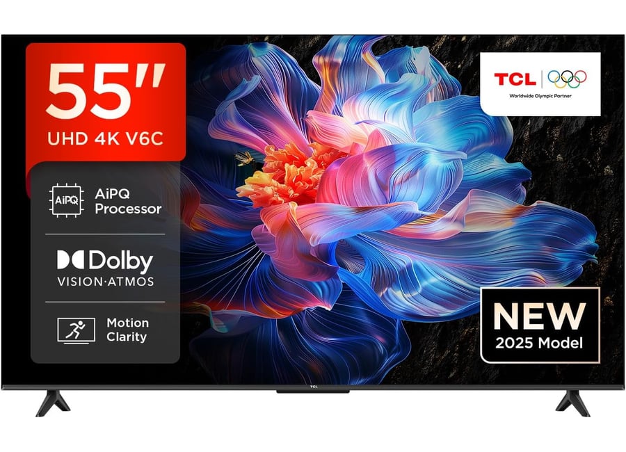 ტელევიზორი "55 TCL 55V6C Direct LED TV, 4K HDR TV, Smart TV Powered by Google TV | 120Hz Game Accelerator in FHD resolution