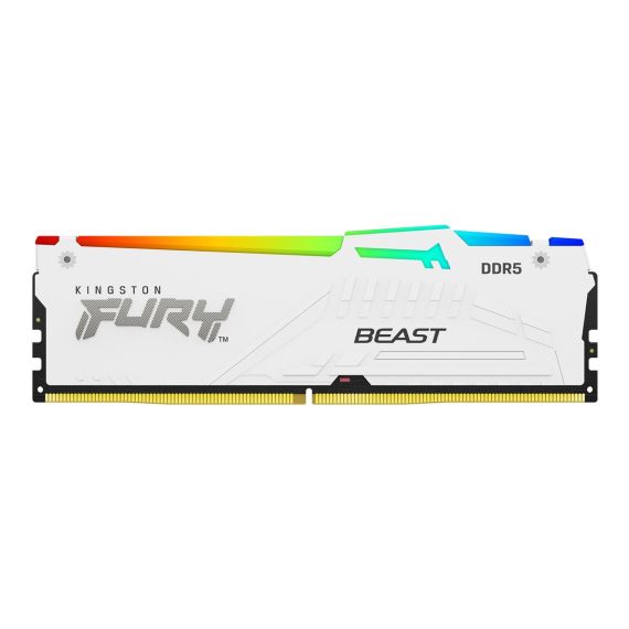 ოპერატიული მეხსიერება Kingston 32GB (1x32GB) DDR5 5600MT/s CL36 FURY Beast White RGB EXPO (KF556C36BWEA-32)