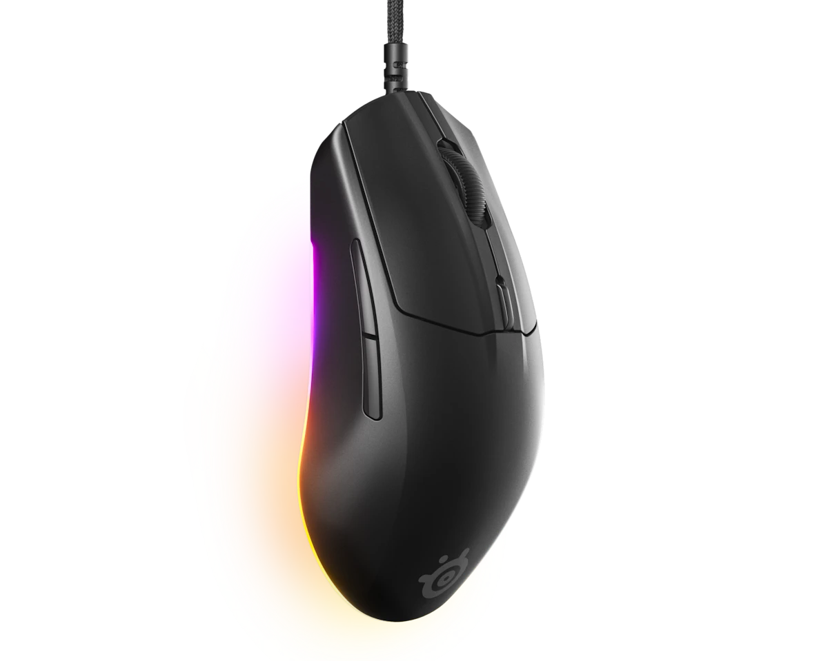 სადენიანი Gaming მაუსი SteelSeries Rival 3 Gen 2 - Black (62515_SS) | Grip Style Claw or Fingertip | Number of Buttons 6 | Weight 77g (mouse), 106.2 g (including cable) | TrueMove Core Optical Sensor (8.5K DPI) 