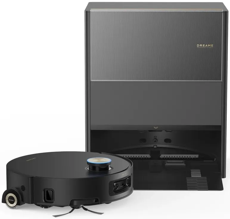 რობოტი მტვერსასრუტი Dreame Robot Vacuum Aqua 10 Ultra Roller Complete Black (RLH71DE-1) 6978515254666 | შესრუტვის ძალა: 30,000 Pa (პასკალი) ბატარეის მოცულობა: 6400 mAh. მუშაობის დრო: 175 წუთამდე. დატენვის დრო: 4.5 საათი. მტვრის კონტეინერი (რობოტში): 220 მლ.მტვრის პარკის მოცულობა (სადგურზე): 3.2 ლ (ავტომატური დაცლა, 100 დღემდე უყურადღებოდ მუშაობა).