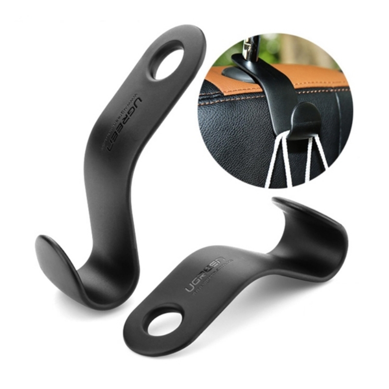 მანქანის აქსესუარი საკიდი UGREEN LP104 (30337) 2Pcs/set Car Back Seat Headrest Hanger Holder Hooks Max load:10kg (Black)