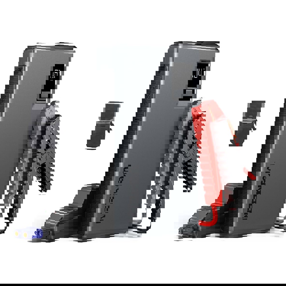 მანქანის დამქოქი/სტარტერი +პორტატული დამტენი UGREEN ES702 (35977), 12000mAh, Peak 1000A, USB-A, Type-C, Car Jump Starter Power Bank with Digital Screen and LED Light, Grey