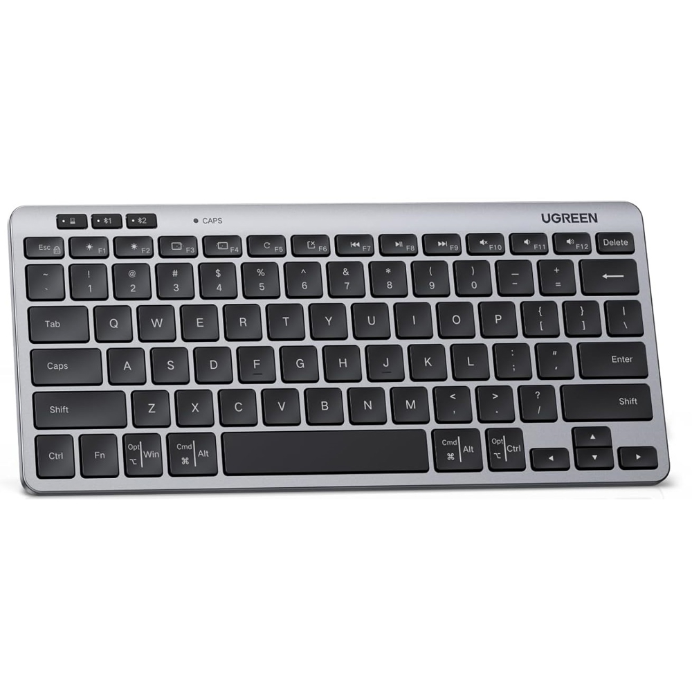 უსადენო კლავიატურა UGREEN K551 (75049) Multi-mode, Wireless, Bluetooth, USB, Keyboard, Silver/Black