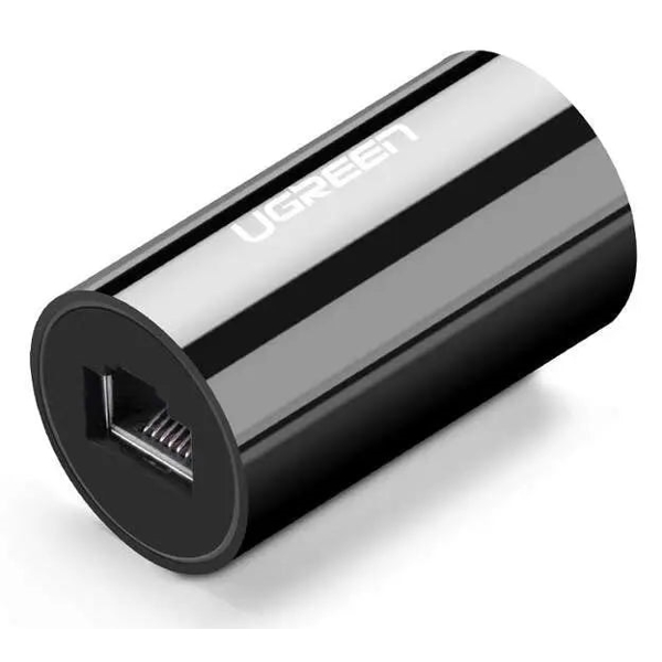 LAN გადასაბმელი UGREEN NW116 (30837), Anti Thunder Rj45 Ethernet Connector, Black | LAN Cable Coupler