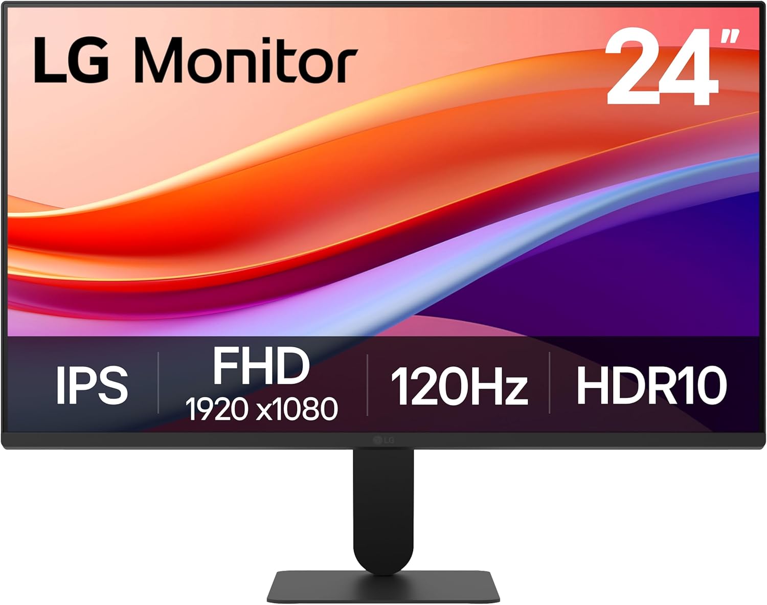 მონიტორი LG 24" (24U411A-B.AMCQ) | 23.8', 1920 x 1080, 120Hz, IPS,  250cd/m², 1ms MBR, 5ms (GtG at Faster) | 1xHDMI, 1xD-Sub | External Power(Adapter)