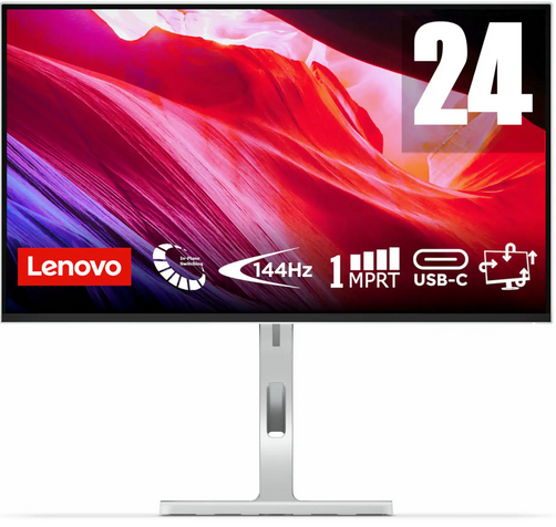 Monitor/ Lenovo/ Lenovo L24D-4C  23.8" FHD IPS 1920x1080 1ms 144Hz 3Wx2  Cloud Grey Type-C