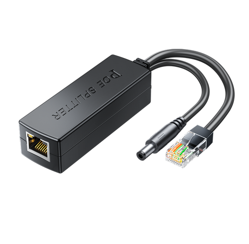 POE სპლიტერი ქსელური კამერებისთვის SAMZHE (FLQ-01) | Voltage output: DC12V 1A, POE voltage input: DC44-57V, Network transmission: 1/2, 3/6 | Transmission rate: 1000Mbps | Power supply protocol: IEEE802.3af/at | Power supply method: Supports 1/2 (+), 3/6 (-) or (4/5 (+), 7/8 (-)) 