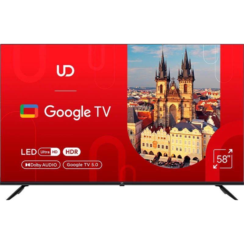 ტელევიზორი TV 58"(147cm) UD (58GUC5210 ) Google TV 16:9 3840x2160  178*/178* 280cd/m2  BT5.1 WiFi RJ45 Cl+ HDMIx2 USB2.0 DVB-T/T2/C/S2 VESA 200x200