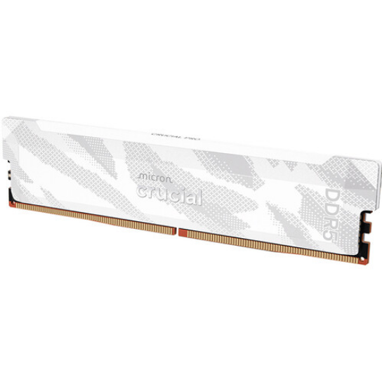 ოპერატიული მეხსიერება Crucial PRO OC 16GB DDR5 6400MHz (CP16G64C32U5W) 51200 MB/s, CL32, 1.35 V,  white