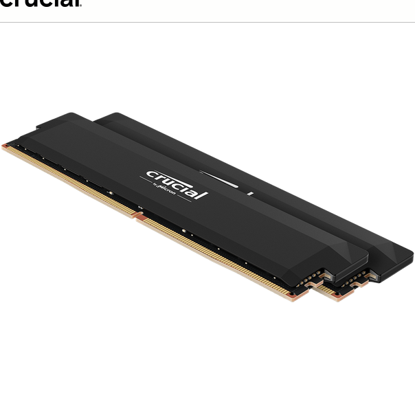 ოპერატიული მეხსიერება Crucial Pro  64GB DDR5 6400MHz  (CP2K32G64C40U5B) (2x32GB KIT) 51200 MB/s, CL40-40-40-84, 1.35 V, EXPO, XMP profile, radiator