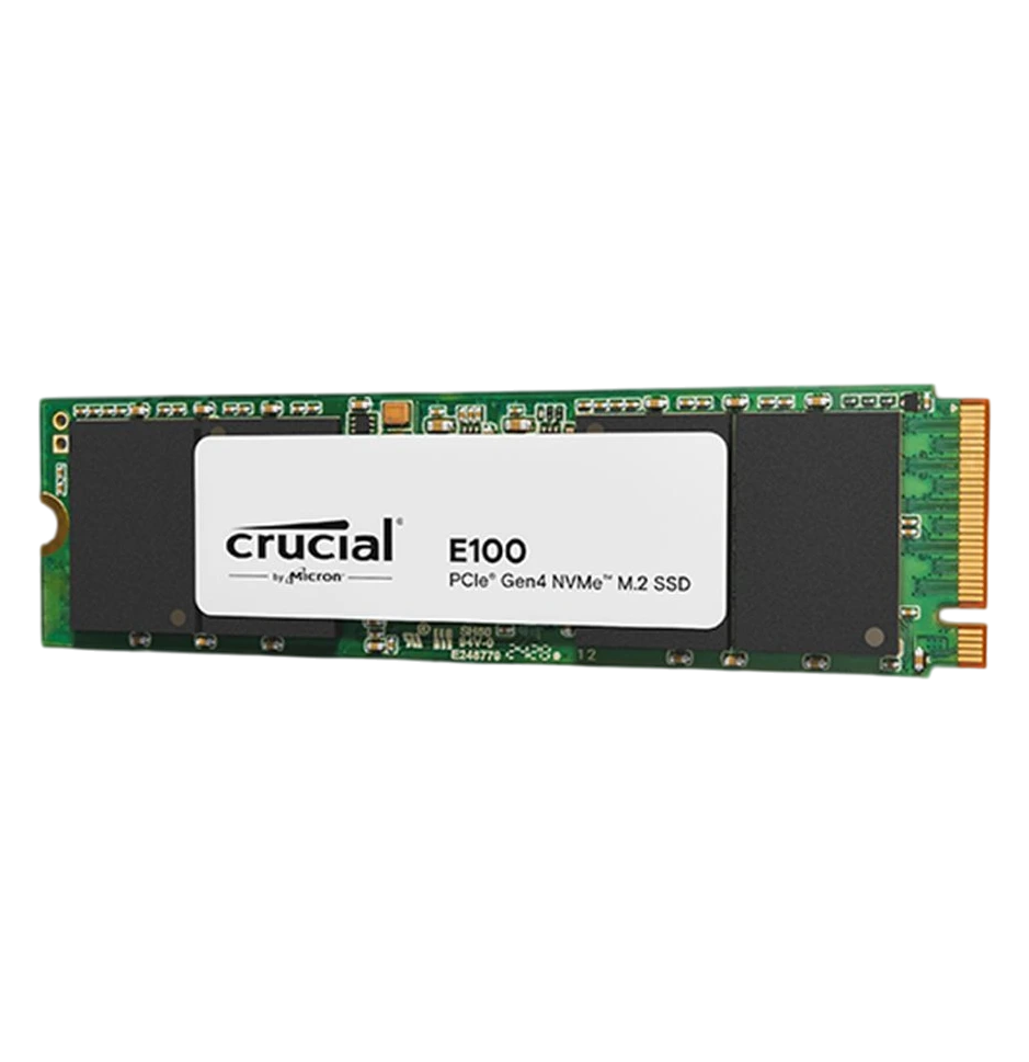 SSD დიკსი 2Tb Crucial E100 (CT2000E100SSD8) internal SSD, M.2, 2280, 2000 GB, PCI-E 4.0 x4, NVMe, reading: 5000 MB/s, writing: 4500 MB/sec, TLC