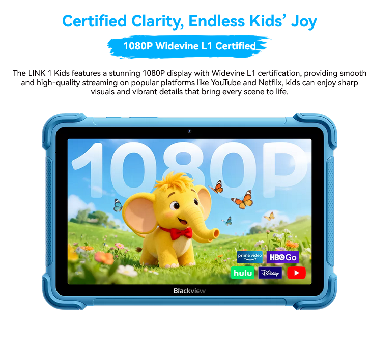 პლანშეტი Blackview LINK 1 KIDS  WI-FI 8.68''  HD+ 4GB 64GB BLUE (6931548325734)