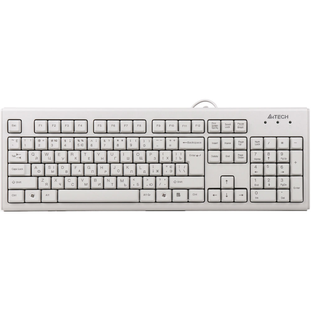 კლავიატურა A4Tech-KM-720, NATURAL ERGONOMIC KEYBOARD USB WHITE