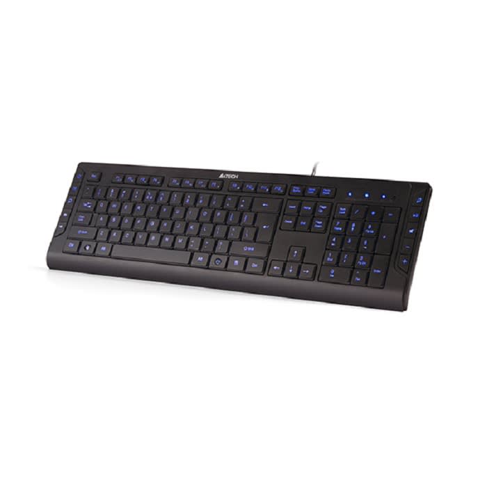 კლავიატურა A4Tech-KD-600L, X-SLIM LED LIGHTING KEYBOARD USB BLUE LIGHT US+RUSSIAN