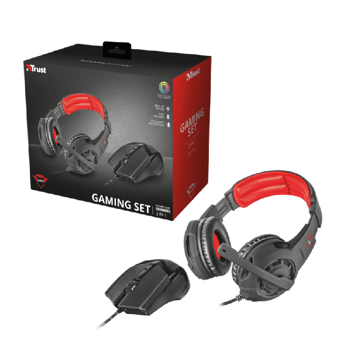 21472 TRUST GXT 784 GAMING HEADSET & MOUSE