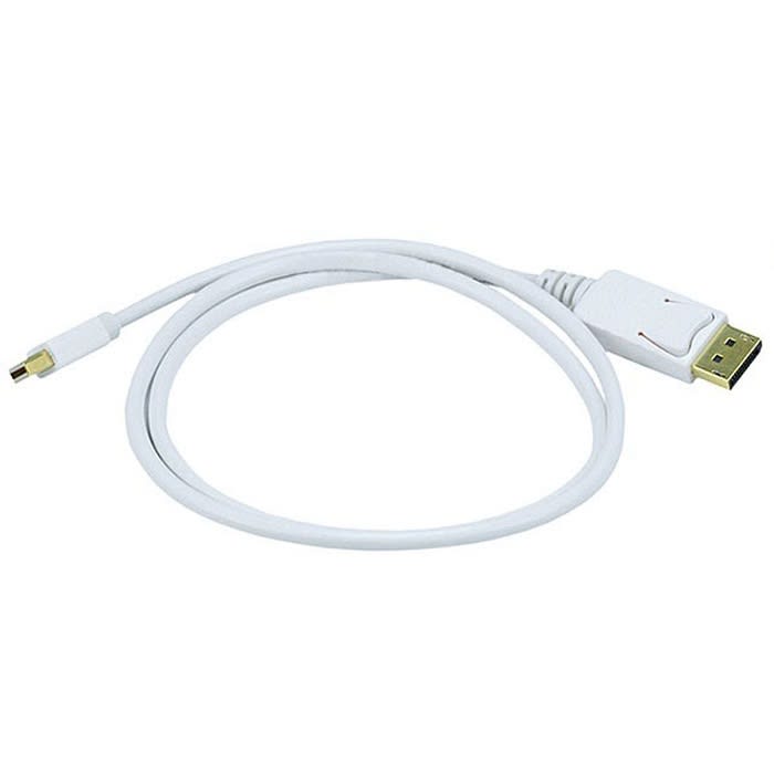კაბელი Mini DisplayPort Male to Mini DisplayPort Male 1,8m, white