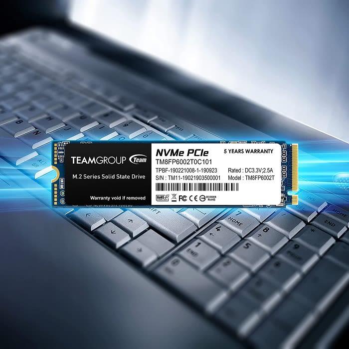 SSD დისკი TEAM 256GB M.2-2280, PCI-E Gen3x4, MP33 , 3D NAND TLC NVMe , TM8FP6256G0C101, R/W: up to 1600/1000 MB/s