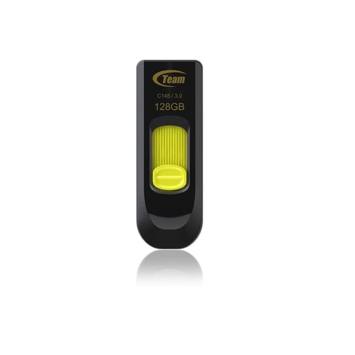 USB ფლეშ მეხსიერება 128GB TEAM  TC1453128GY01 C145 3.0 DRIVE  YELLOW RETAIL