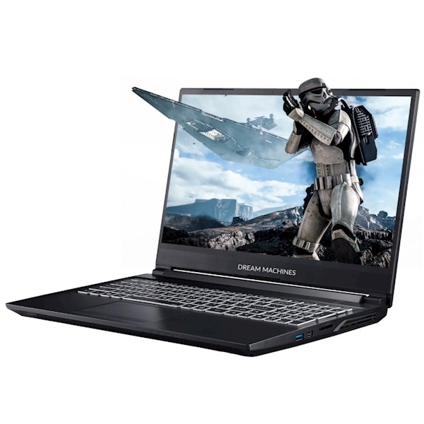 ნოუთბუქი Dream Machines Notebook G1650-15 15.6FHD IPS 144Hz/Intel i5-11400H/16/500F/NVD1650-4/DOS