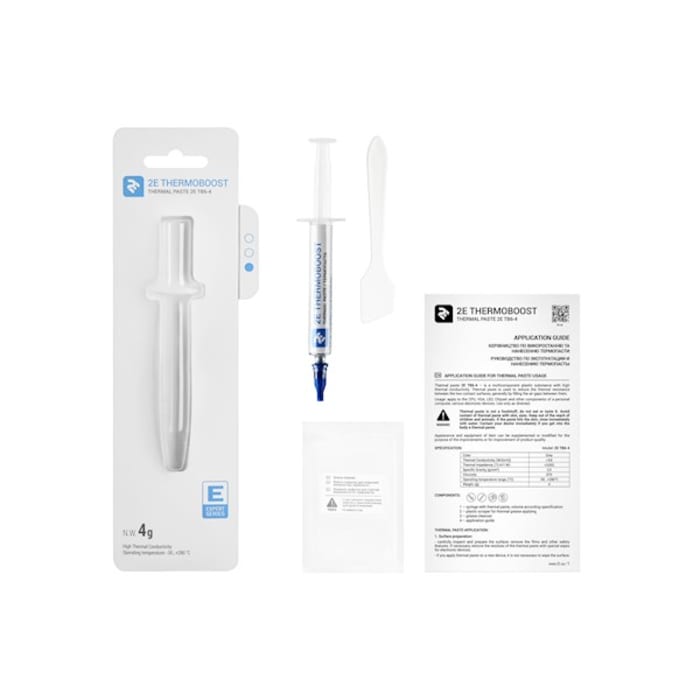 თერმო პასტა 2E Thermal Paste 2Е THERMOBOOST EXPERT TB6-4, (5.6 W/m-K), 4 g, grey