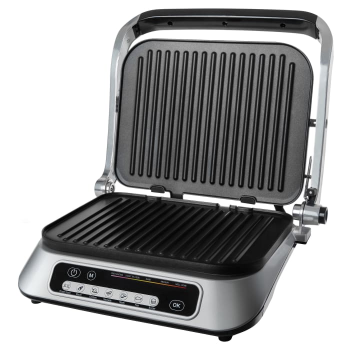 ელექტრო გრილი  Sencor SBG 6031SS Non-stick grill plates, open 90° / open 180°, 30 × 25 cm, 314 x 235 x 135 Power input 1000 W