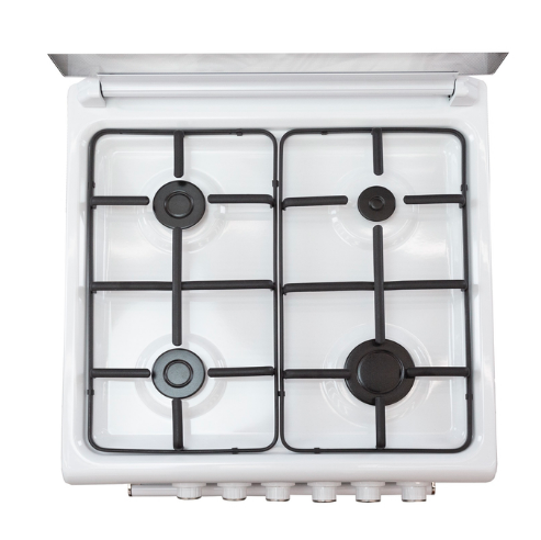 გაზქურა  Oz OQ60X60W4E Coocker, 4Gas, Oven-Electric, Convection,Lighter, 3Plates, 60x60x85, White