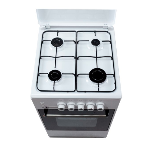 გაზქურა  Oz OSmall50X50W4G Coocker, 4Gas, Oven-Gas, 50x50x85, Ignition, White