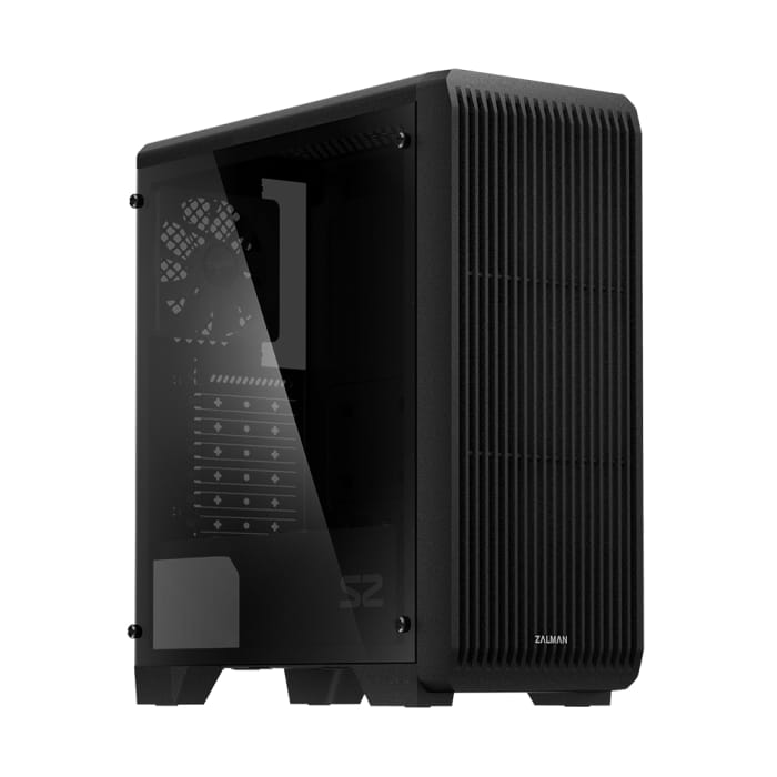 კომპიუტერის ქეისი Zalman Computer case  S2 TG, MidT, 2xUSB2.0,1xUSB3.0, 3x120mm, TG (side panel), without PSU, black