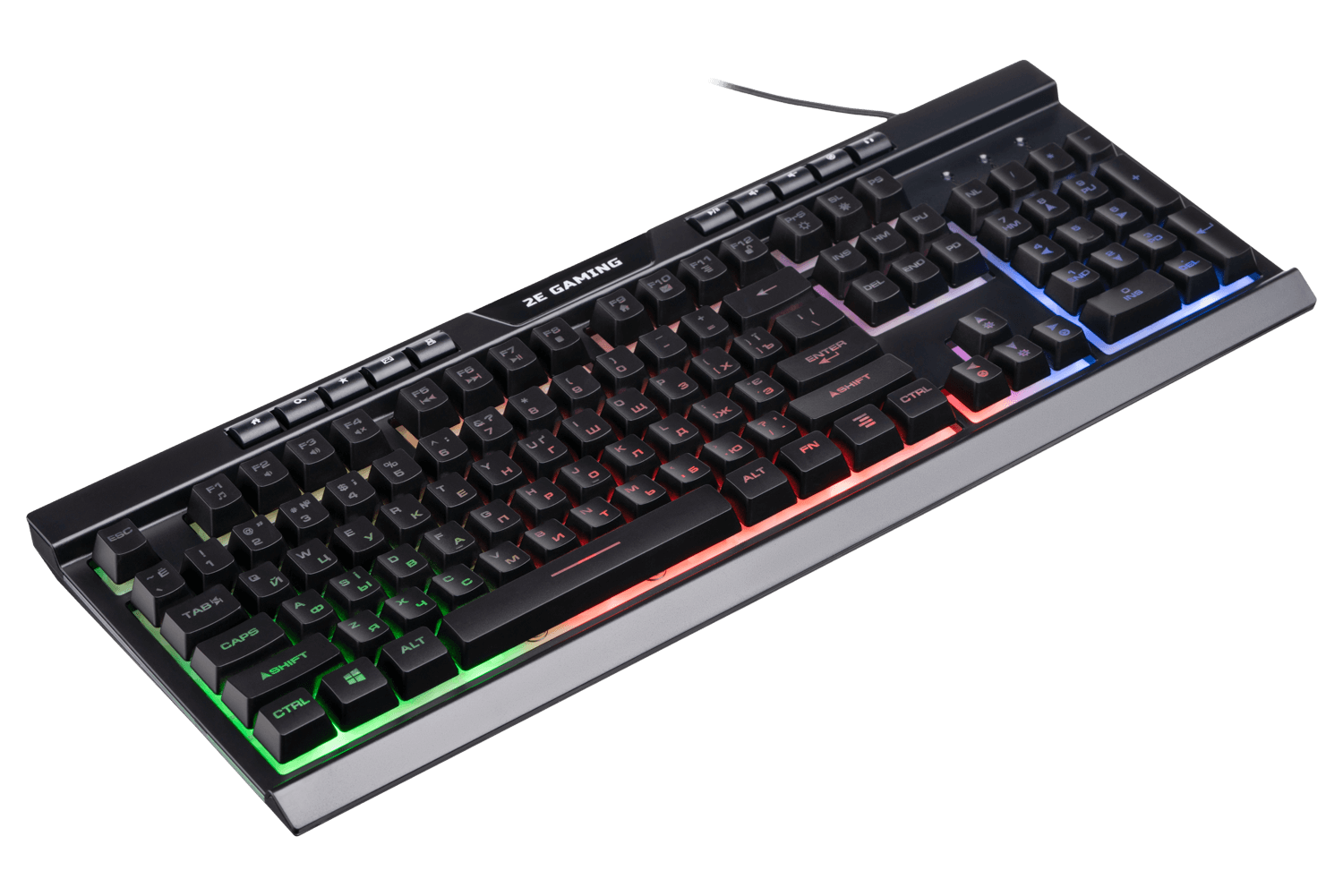 კლავიატურა ( KG300 LED )  2E GAMING Keyboard KG300 LED USB Black Ukr