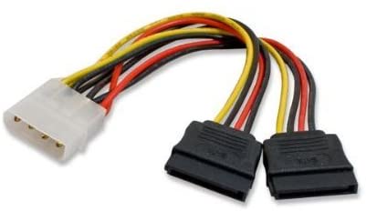 ადაპტერი  Molex 4 Pin Power to 2x15 pin SATA Female