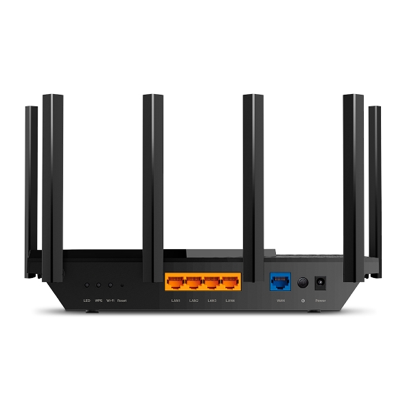 wifi როუტერი TP-Link Archer AX73 Wi-Fi router, 2.4/5 GHz, Wi-Fi standard: 802.11ax, maximum speed: 5400 Mbps, 4xLAN 1000 Mbps