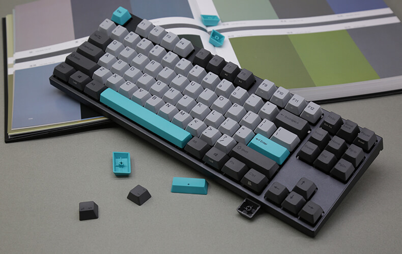 მექანიკური კლავიატურა Gaming keyboard Varmilo MA87M V2 Moonlight, EC Rose V2,RU (A33A023B0A3A06A007), switches Varmilo EC Rose V2,  switch-type Red, Key backlight, interface USB,  keys 87