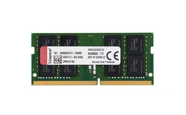 ოპერატიული მეხსიერება SODIM Kingston DDR4 3200 16GB SO-DIMM (KVR32S22D8/16)