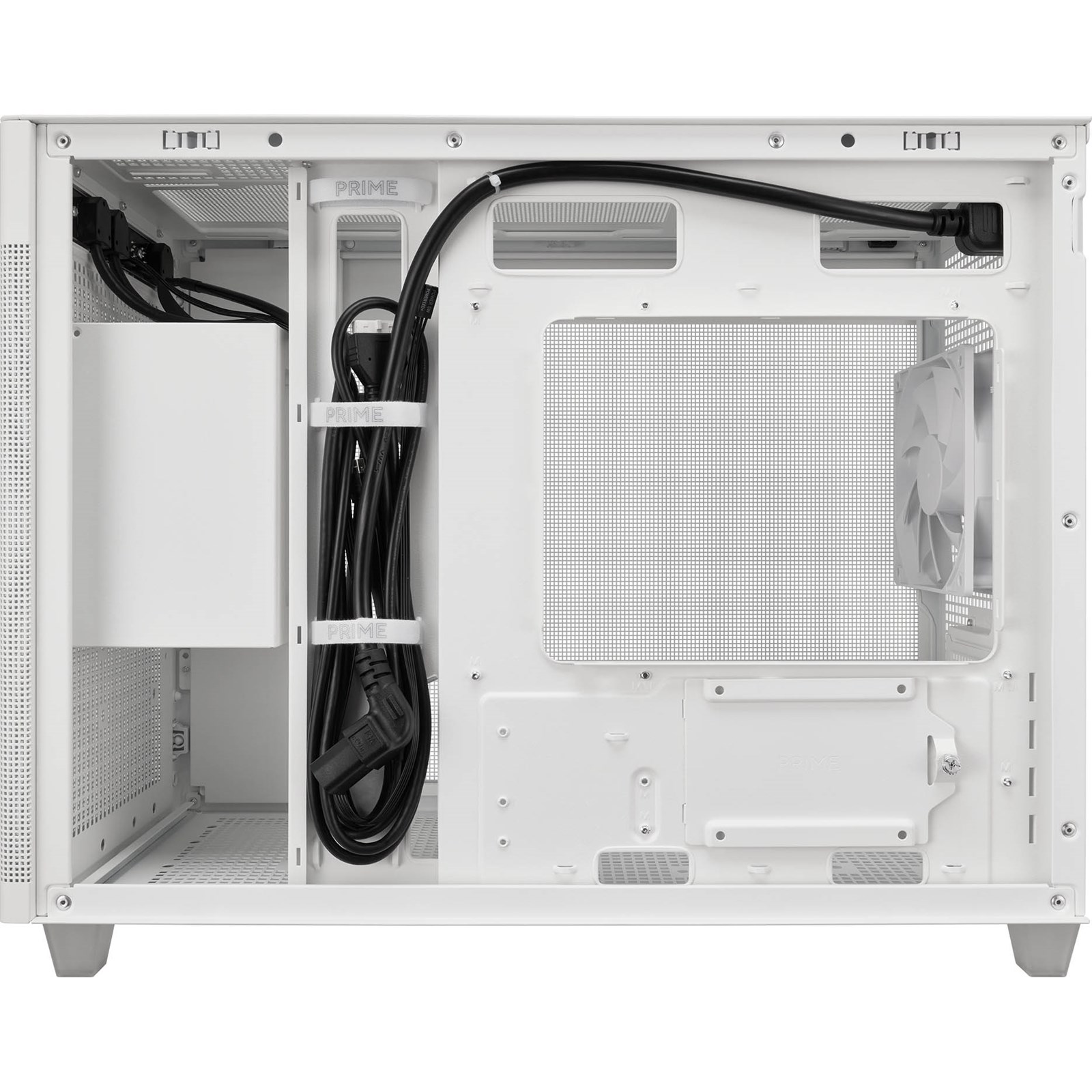 კომპიუტერის ქეისი AP201 ASUS PRIME CASE MESH WHITE EDITION