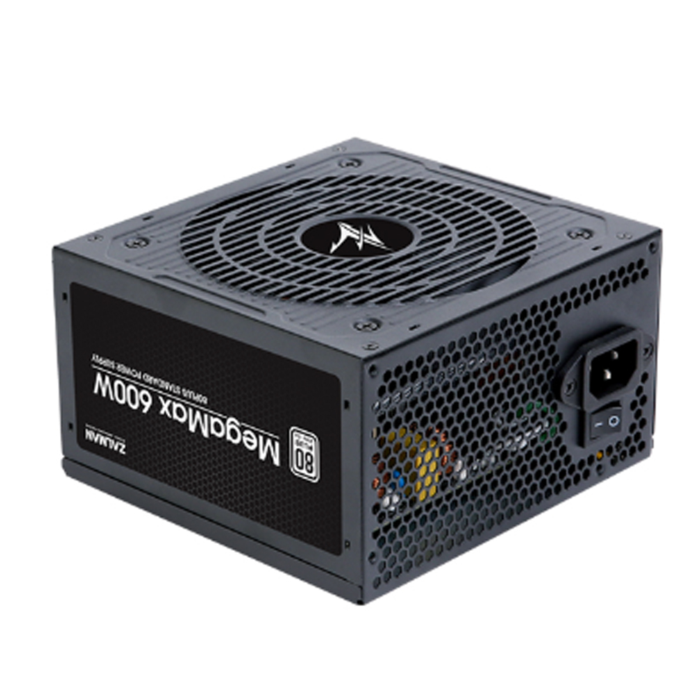 კვების ბლოკი Zalman Power supply MegaMax 600-TXII (600W), 200-240 VAC,86%, 80+,aPFC,120mm,MB24,CPU(4+8),6xSATA,2xPCIe,4xMOLEX,1xFDD,OPP,OVP,UVP,SCP