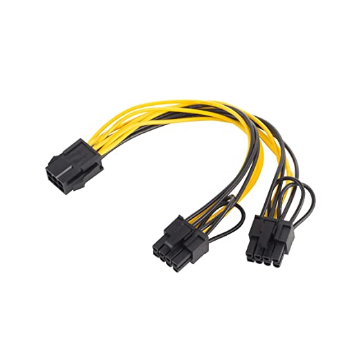 ვიდეო კარტის დენის კაბელი 600mm  6pin to 2x8(6+2)pin