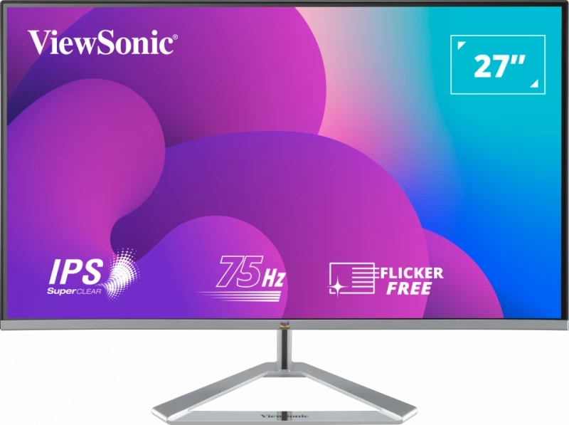 მონიტორი Viewsonic VX2776-SMH 27 IPS,, FHD, 75 Hz, 16:9, 420 nits, 50M:1, 5ms, 2x HDMI, 1x VGA, VESA 75 mm, 2W x 2, 2Yr