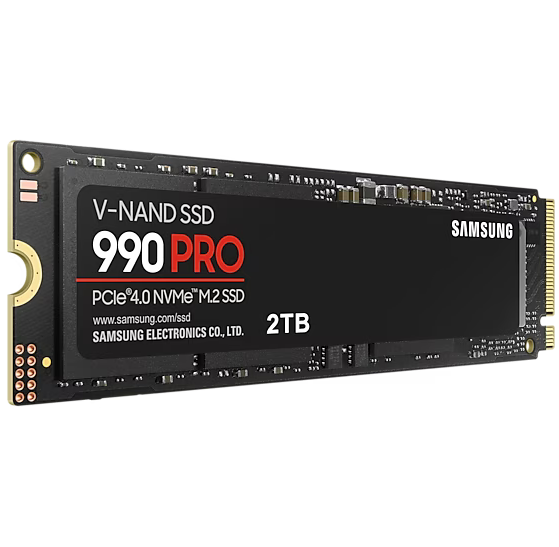 SSD დისკი  2Tb Samsung 990 PRO (MZ-V9P2T0BW) internal SSD, M.2, 2000 GB, PCI-E 4.0 x4, NVMe, read: 7450 MB/s, write: 6900 MB/s, TLC, cache - 2048 MB