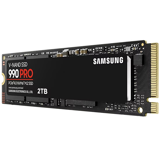 SSD დისკი  2Tb Samsung 990 PRO (MZ-V9P2T0BW) internal SSD, M.2, 2000 GB, PCI-E 4.0 x4, NVMe, read: 7450 MB/s, write: 6900 MB/s, TLC, cache - 2048 MB