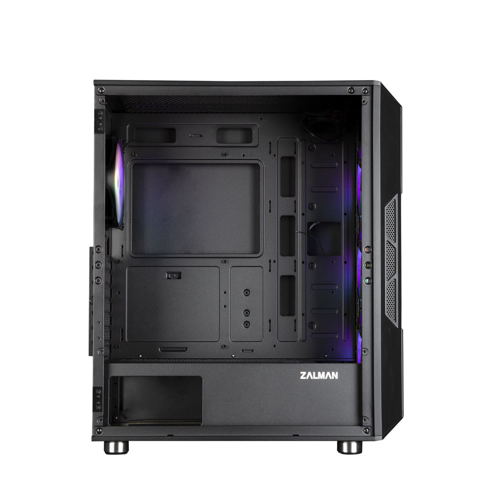 კომპიუტერის ქეისი Zalman  I3 NEO BLACK, without PSU, 1xUSB3.0, 2xUSB2.0, 4x120mm RGB fans, TG Side Panel, ATX, Black